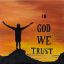 تابلو نقاشی رنگ روغن IN GOD WE TRUST ما به خدا اعتماد داریم