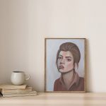 تابلو نقاشی رنگ روغن دختر